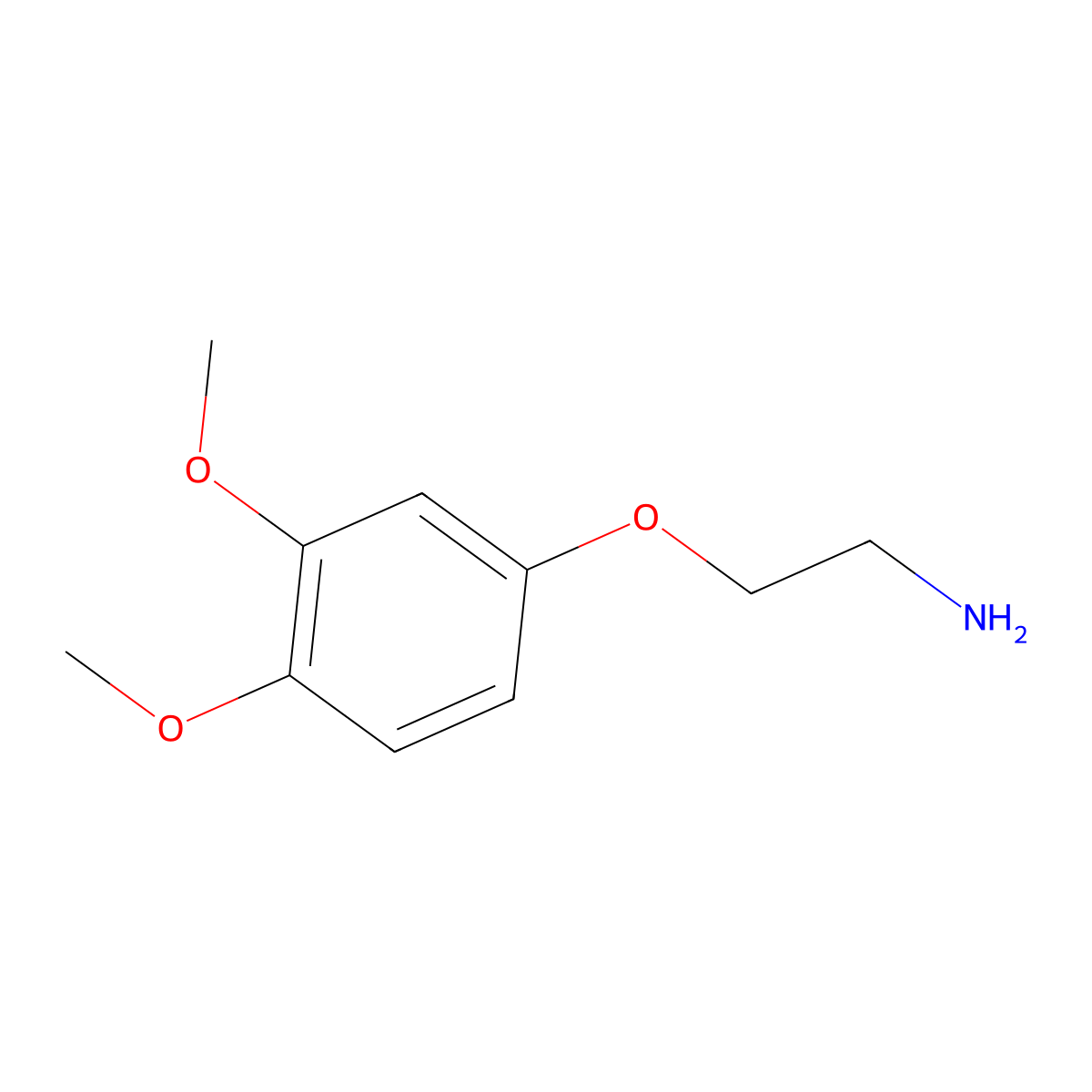 2-(3,4-Dimethoxyphenoxy)ethan-1-amine molecular structure, CAS 66145-37-7