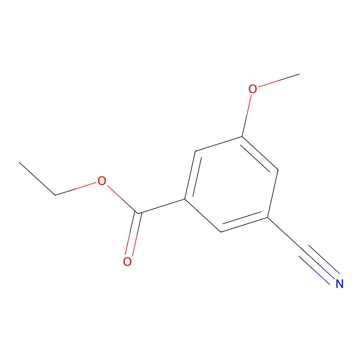Ethyl 3-methoxy-5-cyanobenzoate molecular structure, CAS 661458-28-2