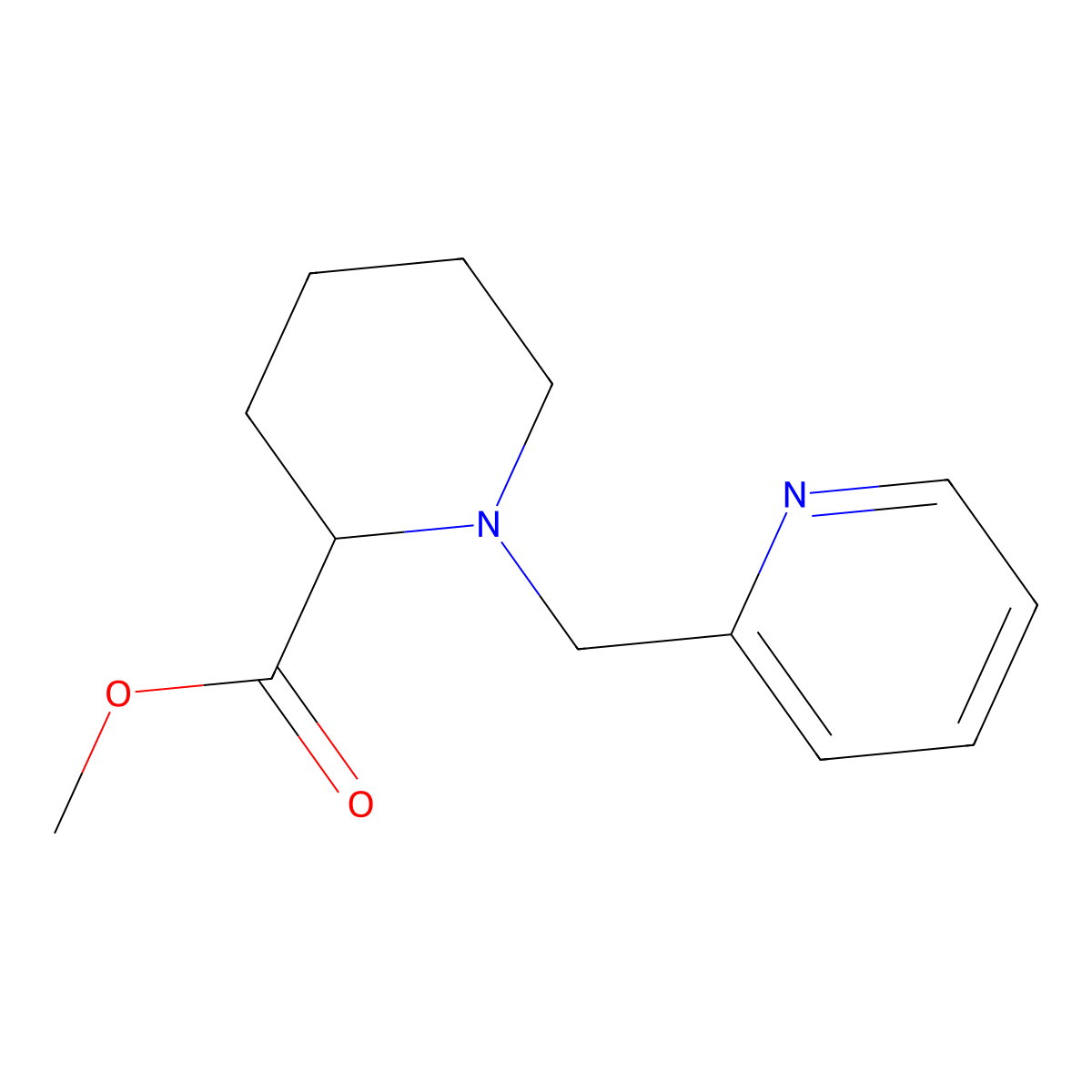 Methyl 1-(pyridin-2-ylmethyl)piperidine-2-carboxylate molecular structure, CAS 661458-31-7