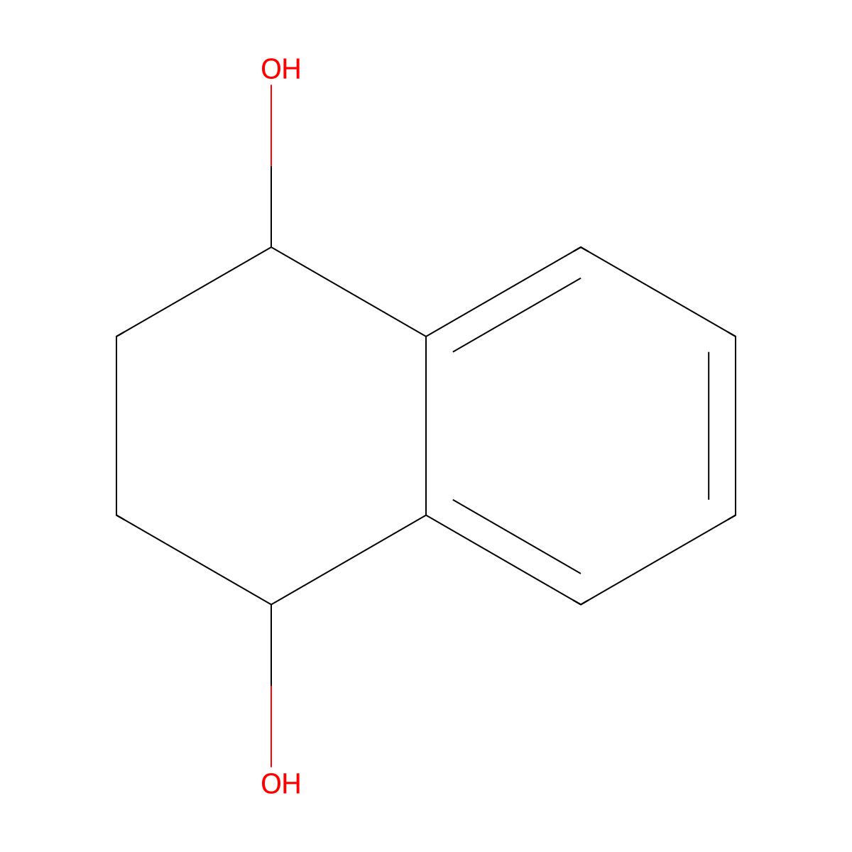 (1R,4S)-1,2,3,4-tetrahydronaphthalene-1,4-diol (racemic) molecular structure, CAS 661461-05-8