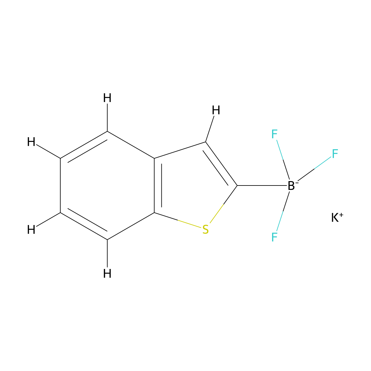 Potassium benzo[b]thiophene-2-yltrifluoroborate molecular structure, CAS 661465-45-8