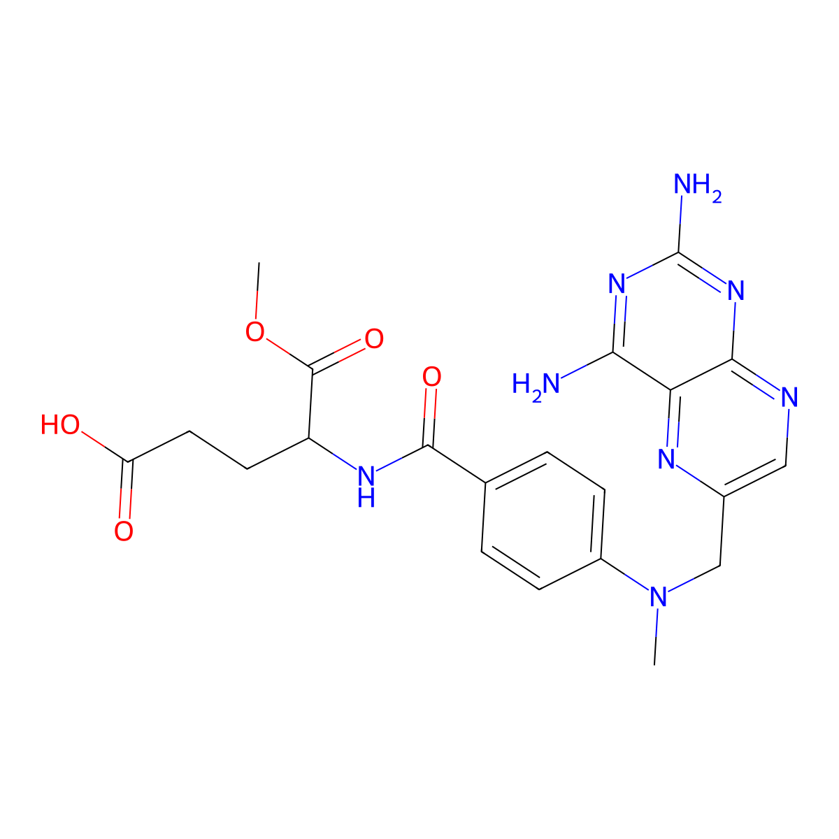 Methotrexate 1-methyl ester molecular structure, CAS 66147-29-3