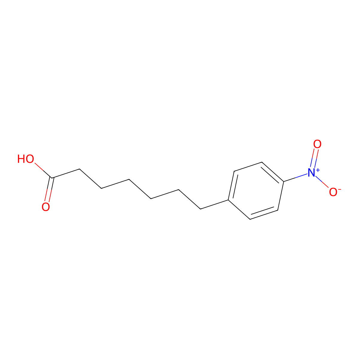 7-(4-Nitrophenyl)heptanoic acid molecular structure, CAS 66147-99-7