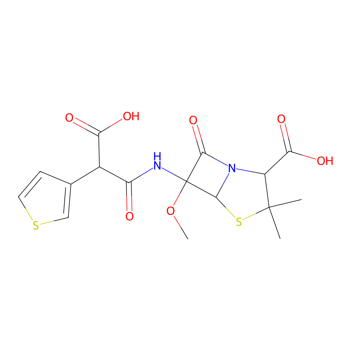 Temocillin molecular structure, CAS 66148-78-5