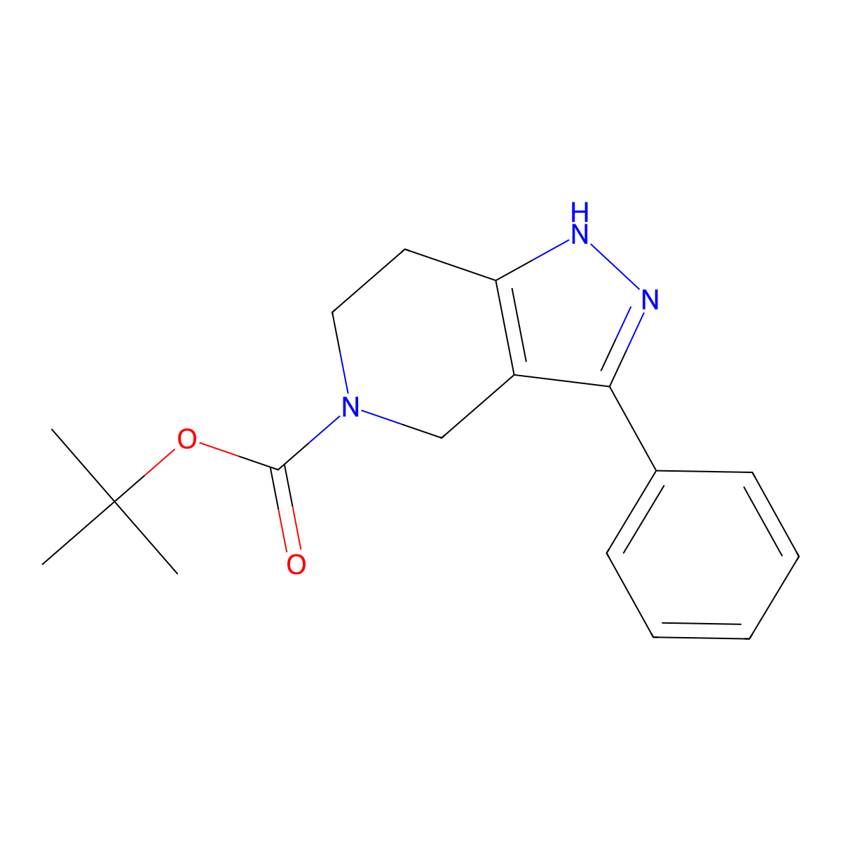 Tert-butyl 3-phenyl-6,7-dihydro-1H-pyrazolo[4,3-C]pyridine-5(4H)-carboxylate molecular structure, CAS 661487-18-9