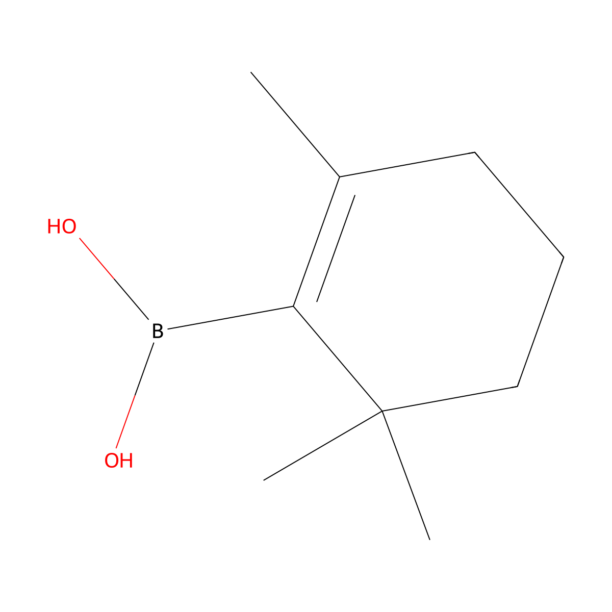 (2,6,6-Trimethylcyclohex-1-en-1-yl)boronic acid molecular structure, CAS 661492-75-7
