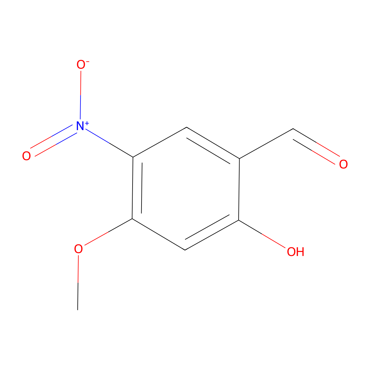 2-Hydroxy-4-methoxy-5-nitrobenzaldehyde molecular structure, CAS 6615-24-3