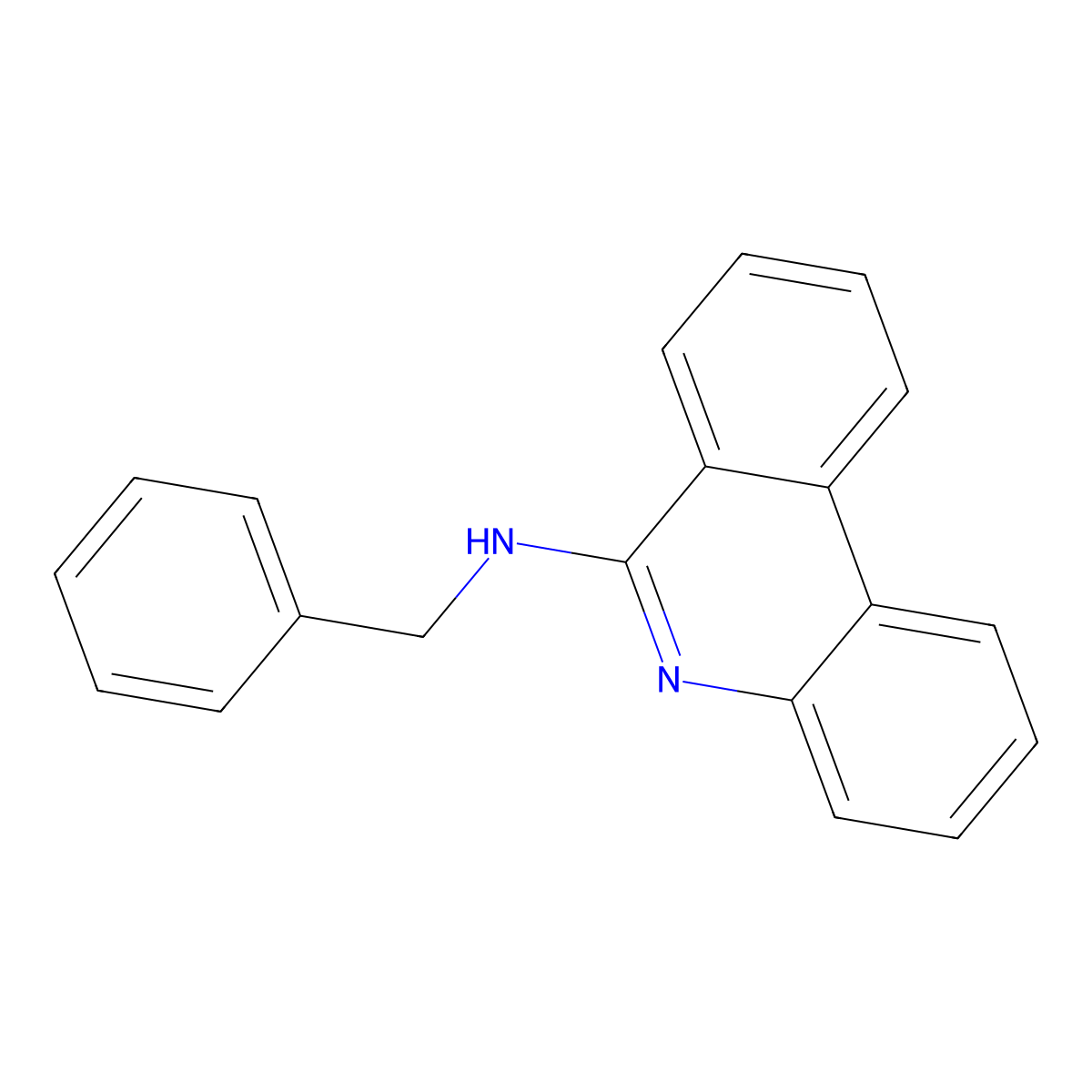 N-benzylphenanthridin-6-amine molecular structure, CAS 66152-01-0