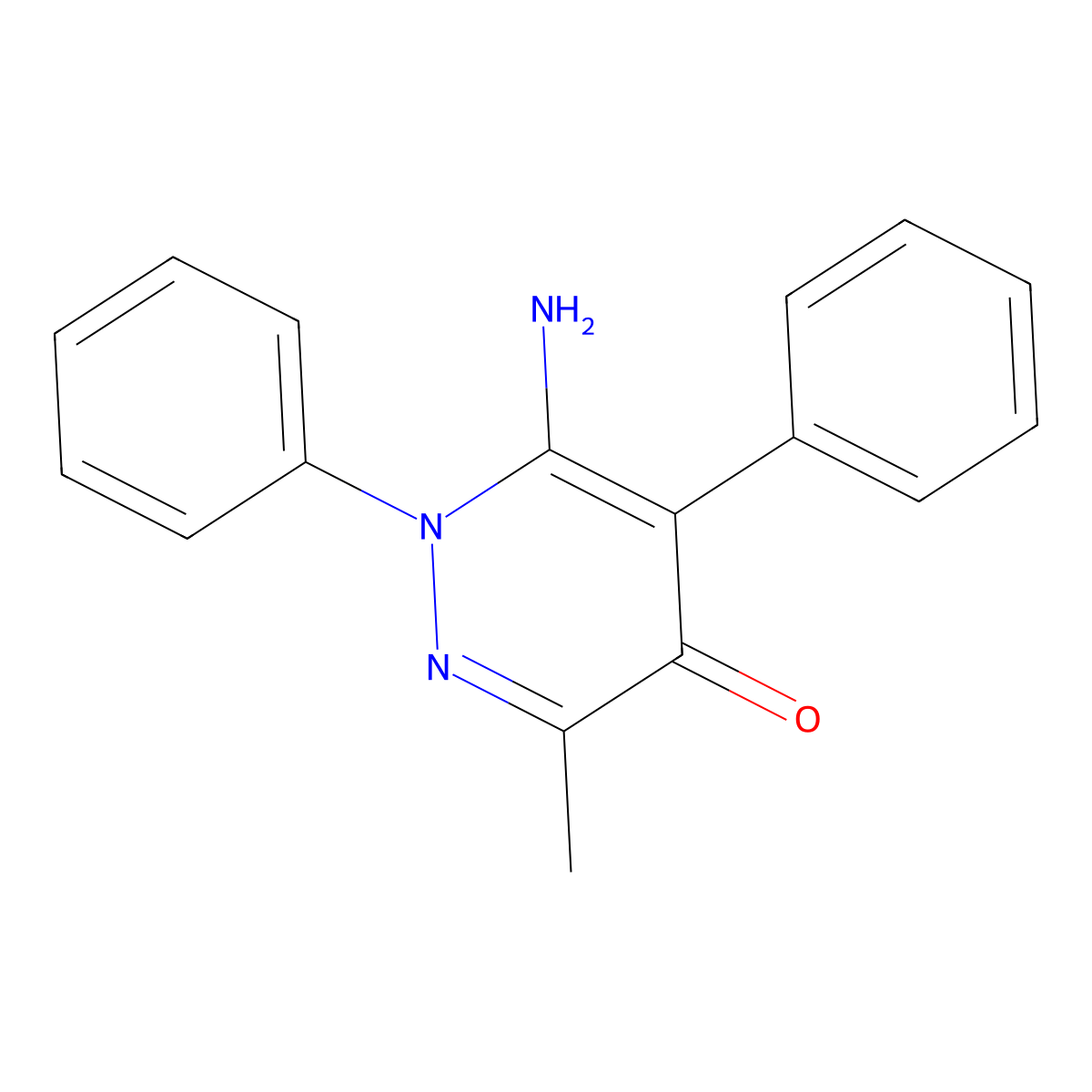 6-amino-3-methyl-1,5-diphenylpyridazin-4(1H)-one molecular structure, CAS 66152-35-0