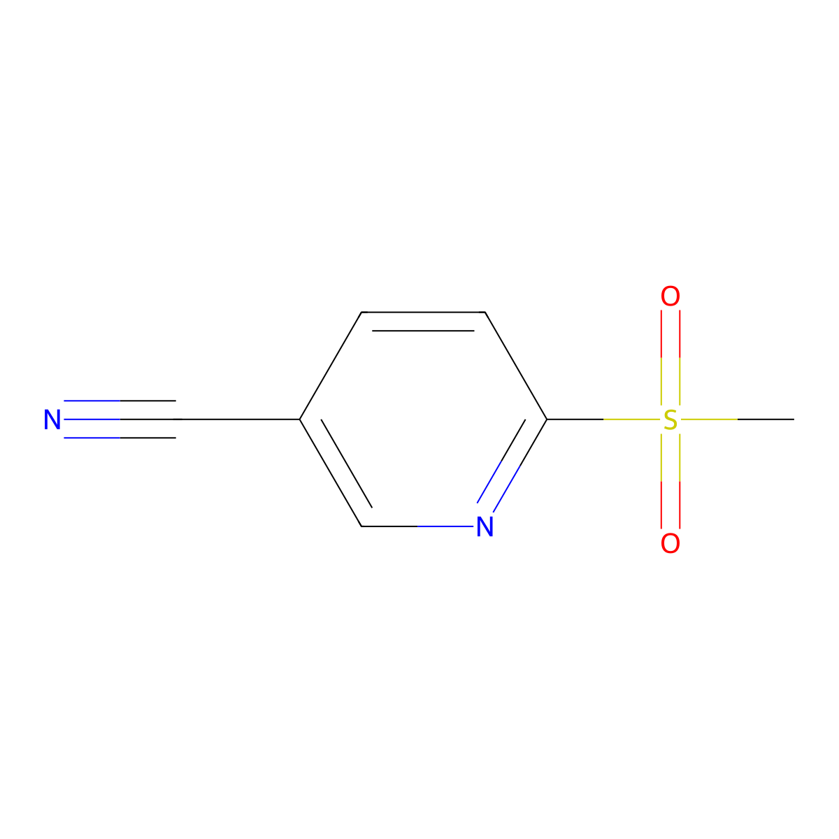 6-(Methylsulfonyl)nicotinonitrile molecular structure, CAS 66154-68-5