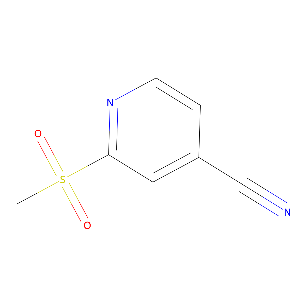 2-(Methylsulfonyl)isonicotinonitrile molecular structure, CAS 66154-69-6