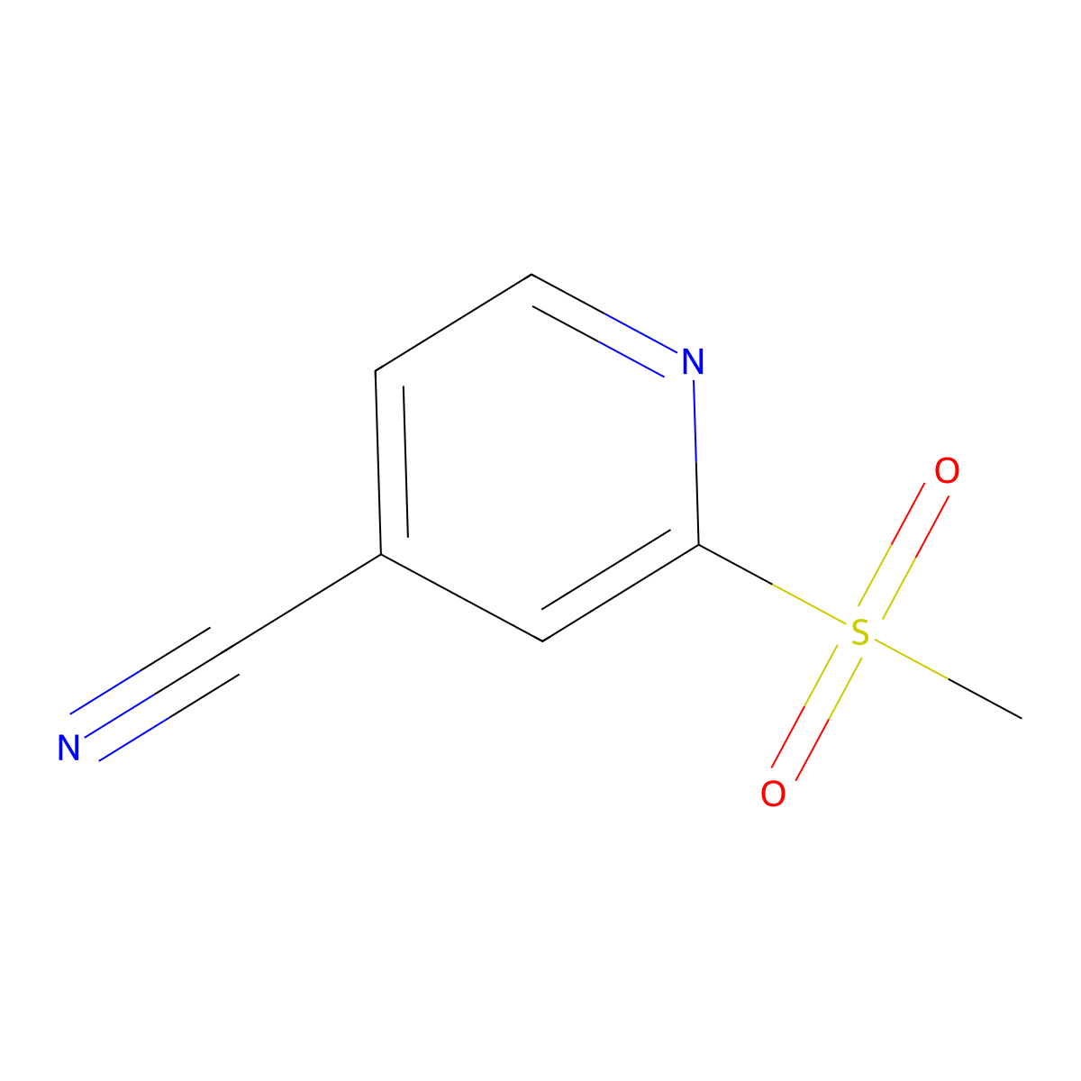 2-(Methylsulfonyl)isonicotinonitrile molecular structure, CAS 66154-69-6