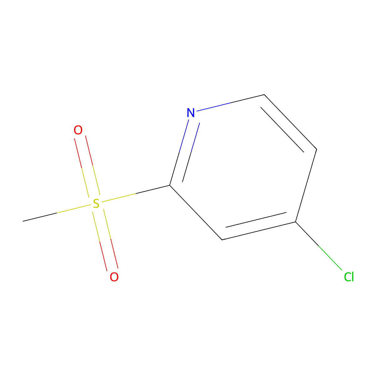 4-Chloro-2-(methylsulfonyl)pyridine molecular structure, CAS 66154-70-9