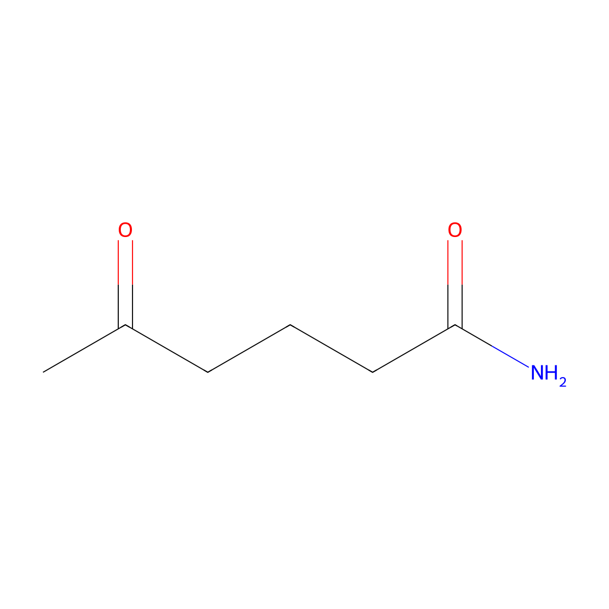 5-Oxohexanamide molecular structure, CAS 66156-71-6
