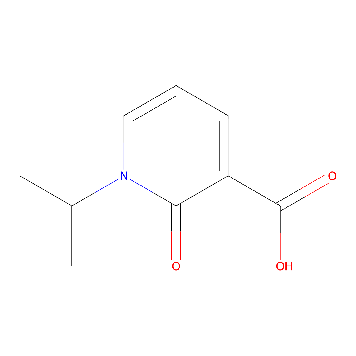 2-Oxo-1-(propan-2-yl)-1,2-dihydropyridine-3-carboxylic acid molecular structure, CAS 66158-30-3