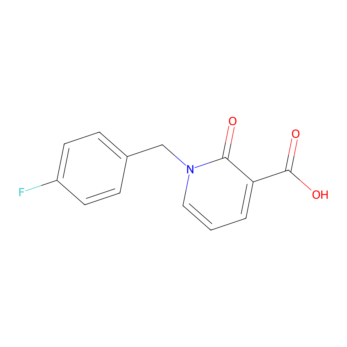 1-(4-Fluoro-benzyl)-2-oxo-1,2-dihydro-pyridine-3-carboxylic acid molecular structure, CAS 66158-41-6