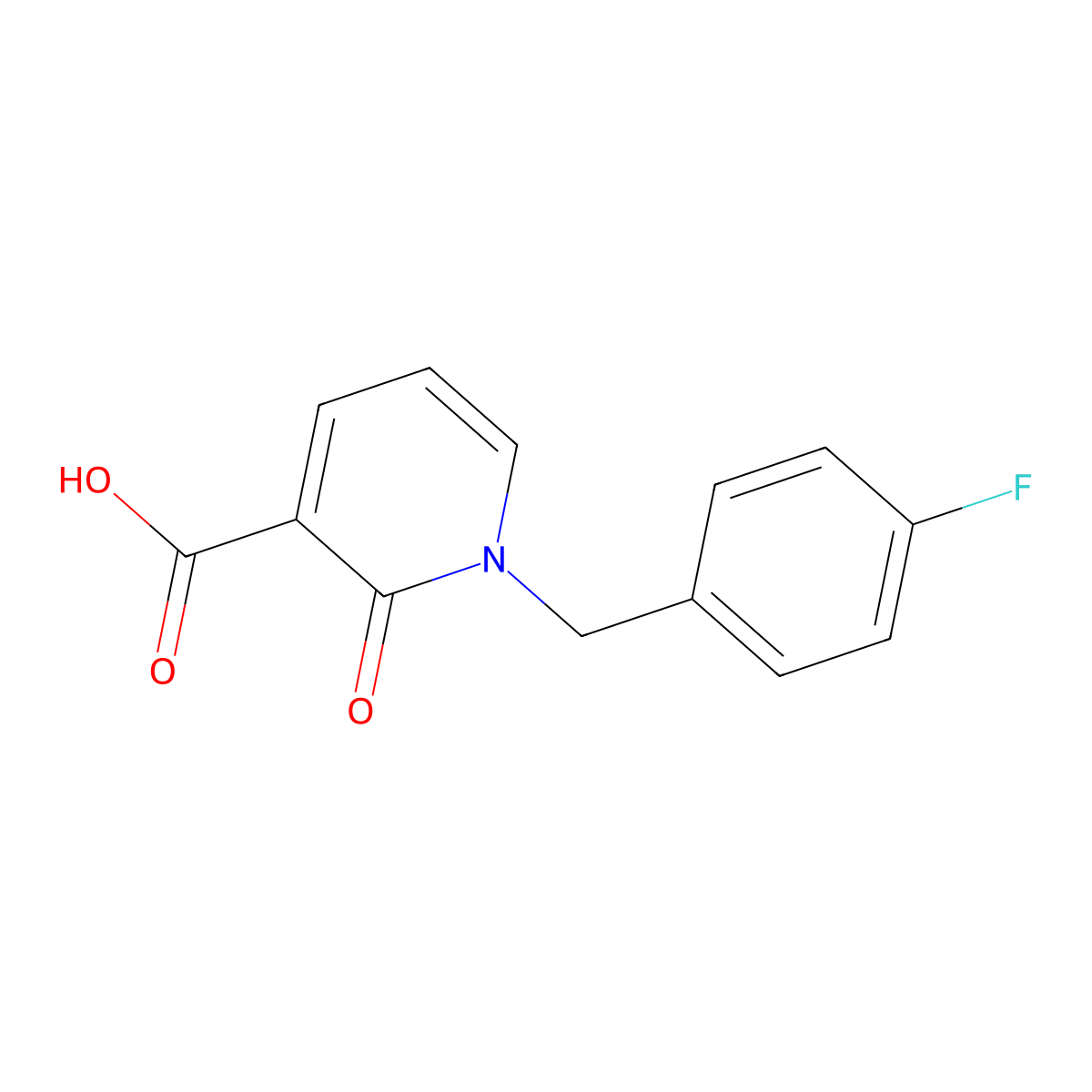 1-(4-Fluoro-benzyl)-2-oxo-1,2-dihydro-pyridine-3-carboxylic acid molecular structure, CAS 66158-41-6