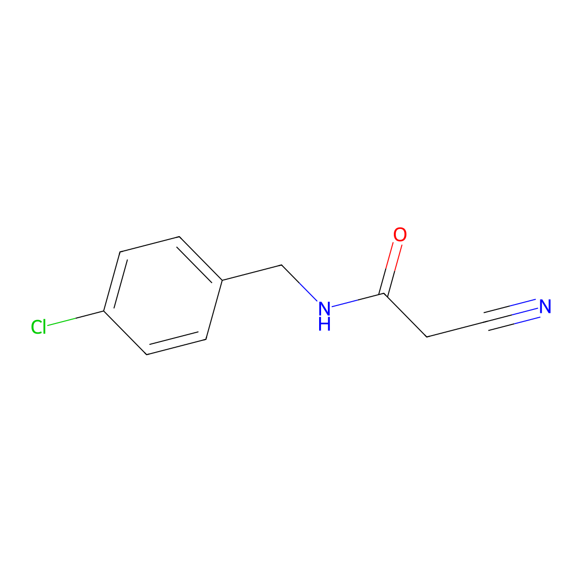 N-(4-Chloro-benzyl)-2-cyano-acetamide molecular structure, CAS 66158-49-4