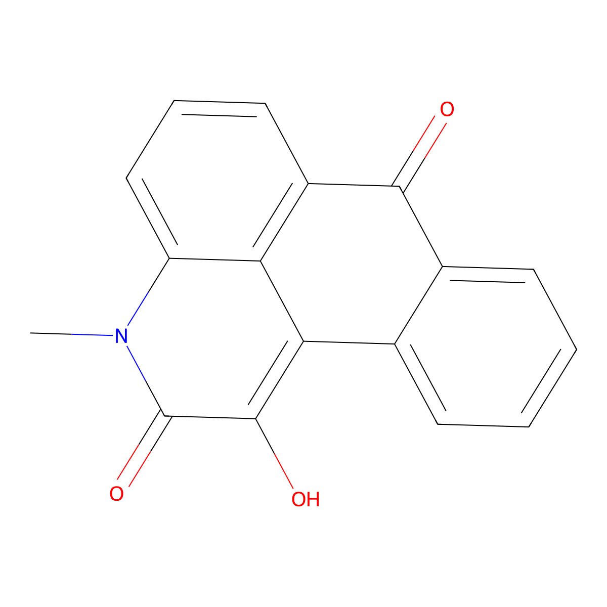 1-Hydroxy-3-methyl-3H-naphtho[1,2,3-de]quinoline-2,7-dione molecular structure, CAS 6616-32-6