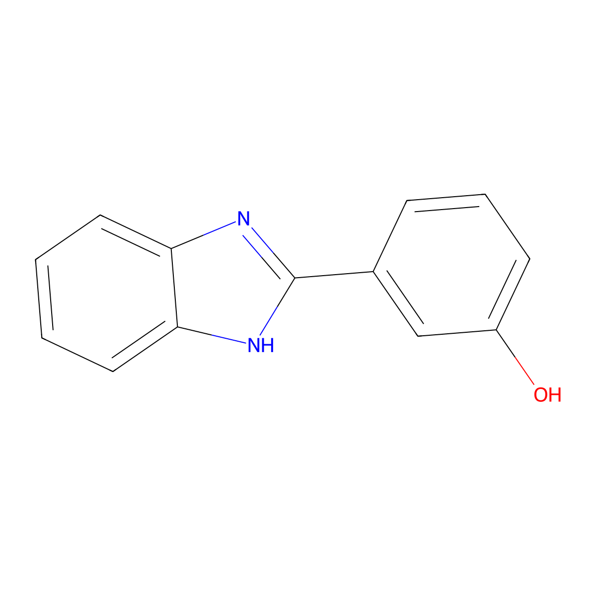 3-(1H-Benzoimidazol-2-yl)-phenol molecular structure, CAS 6616-44-0
