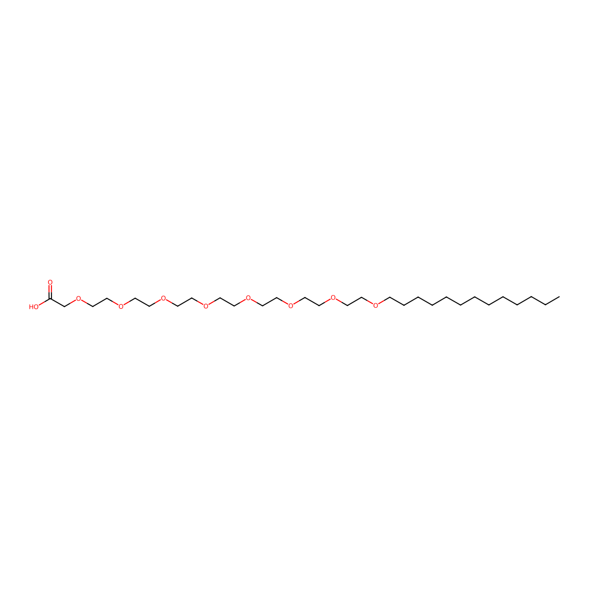 3,6,9,12,15,18,21,24-Octaoxaheptatriacontanoic acid molecular structure, CAS 66161-61-3