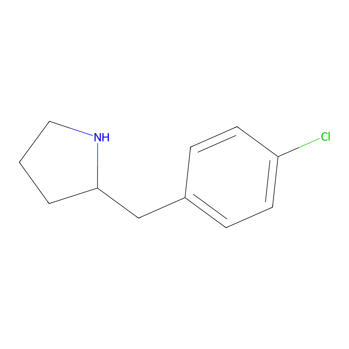 2-(4-Chlorobenzyl)pyrrolidine molecular structure, CAS 66162-29-6