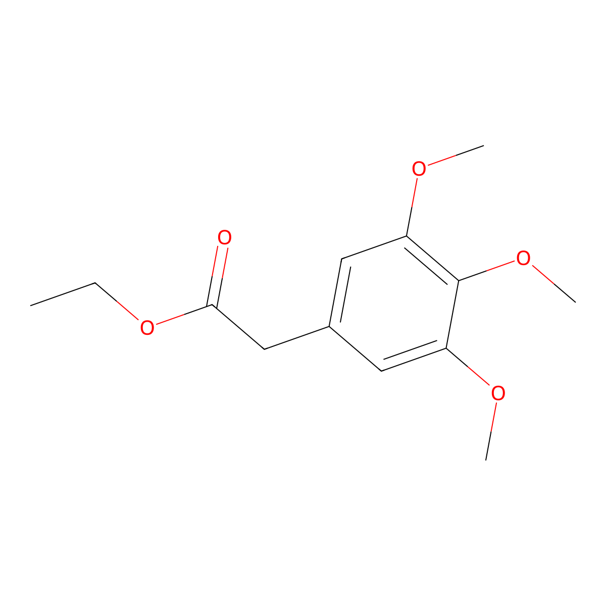 Ethyl 3,4,5-trimethoxyphenylacetate molecular structure, CAS 66162-60-5