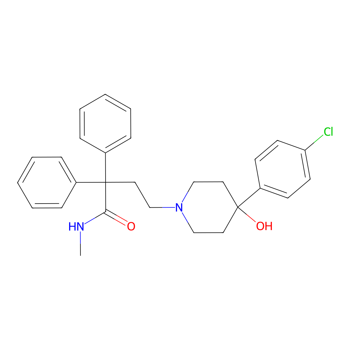N-Desmethyl Loperamide molecular structure, CAS 66164-07-6