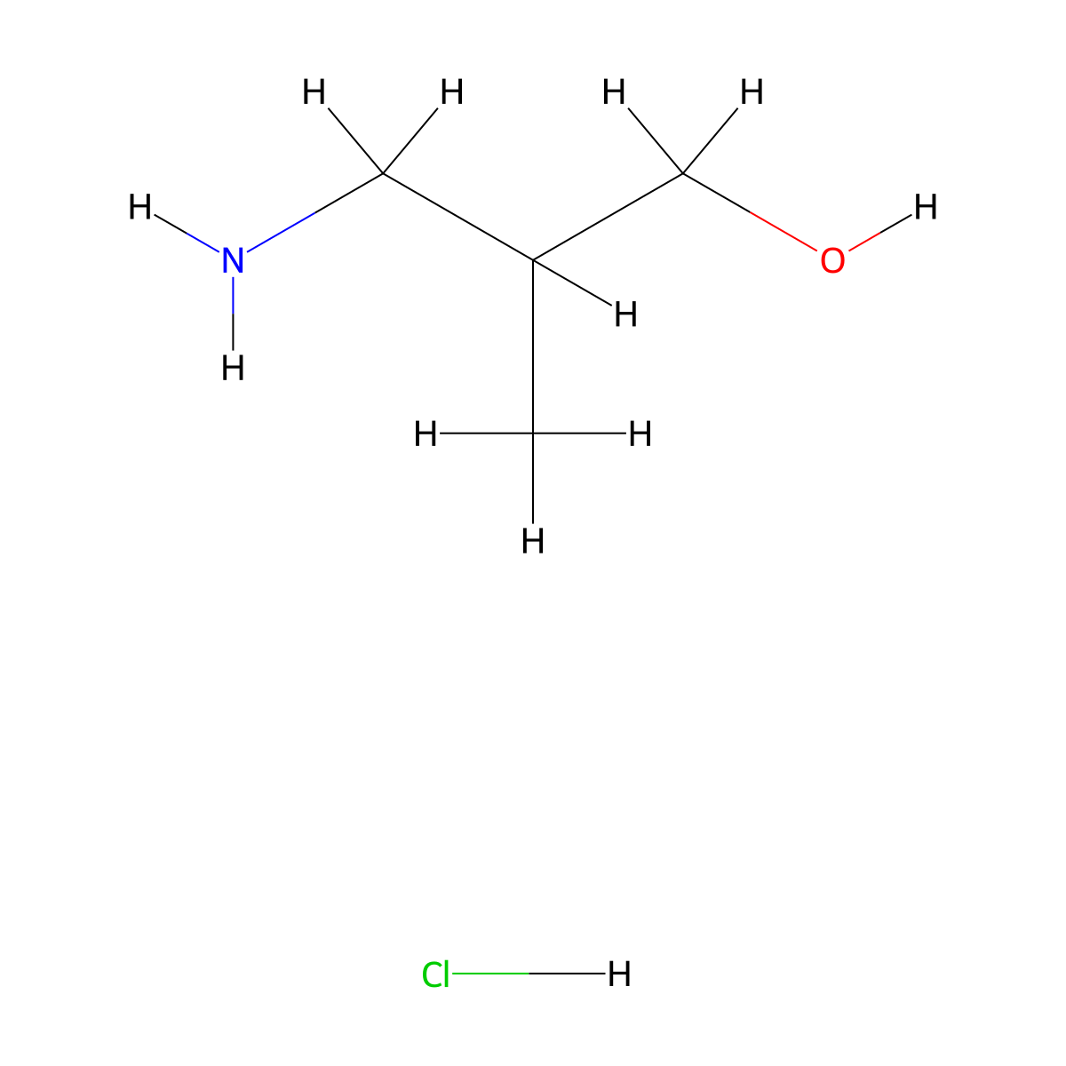 3-Amino-2-methyl-propan-1-ol hydrochloride molecular structure, CAS 66164-10-1
