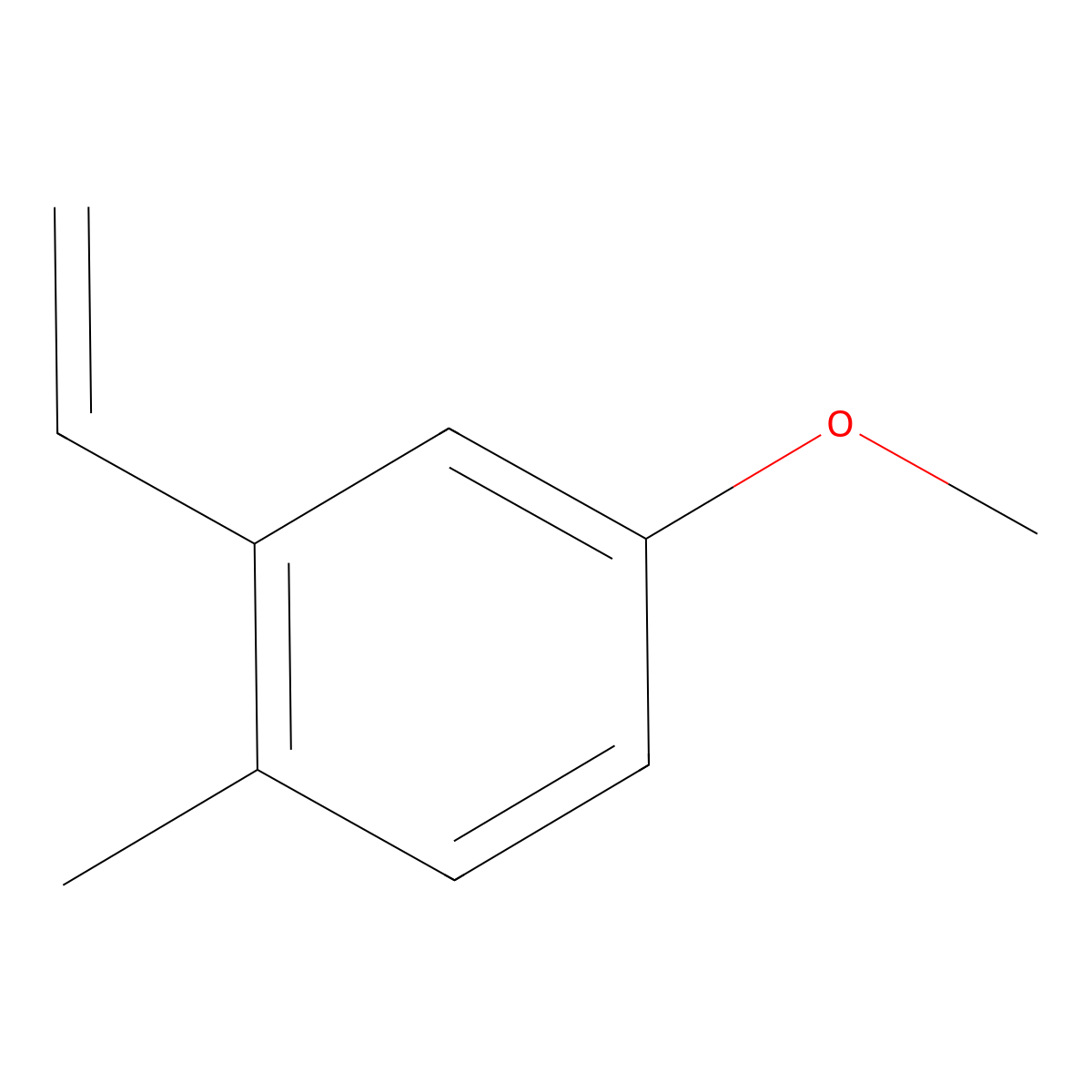 4-Methoxy-1-methyl-2-vinylbenzene molecular structure, CAS 66164-29-2