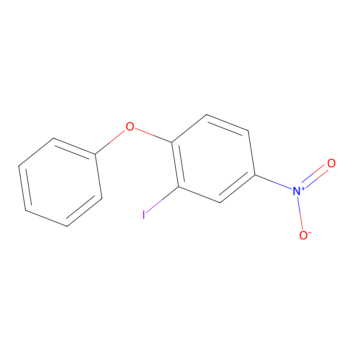 2-Iodo-4-nitro-1-phenoxybenzene molecular structure, CAS 66166-42-5