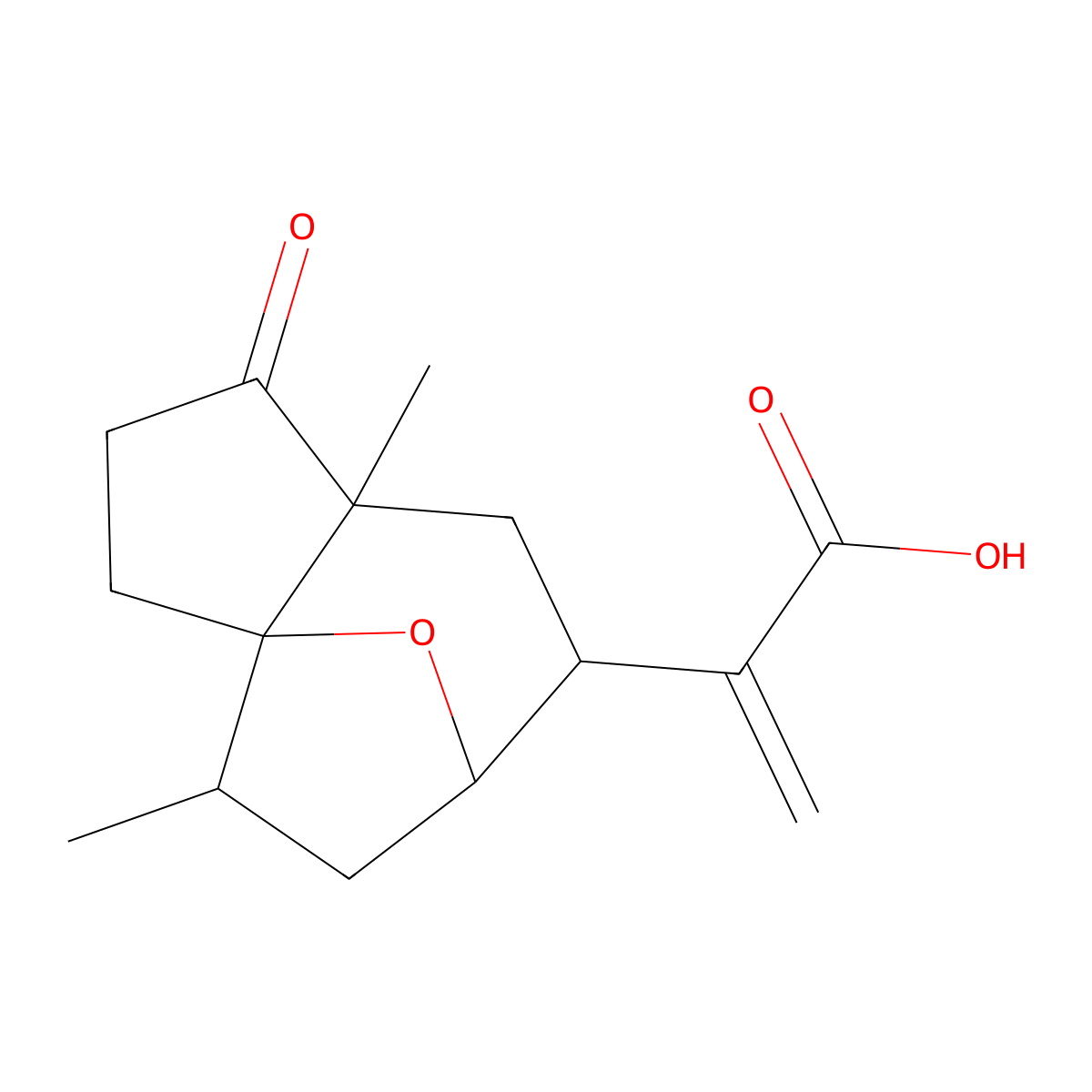Ambrosic acid molecular structure, CAS 6617-14-7