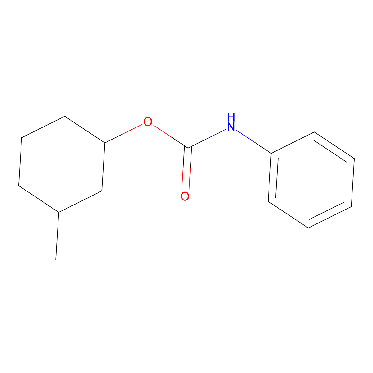 (3-methylcyclohexyl) N-phenylcarbamate molecular structure, CAS 6617-95-4
