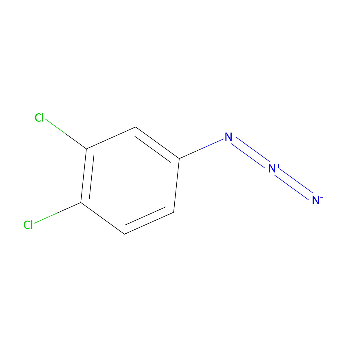 4-Azido-1,2-dichlorobenzene molecular structure, CAS 66172-16-5