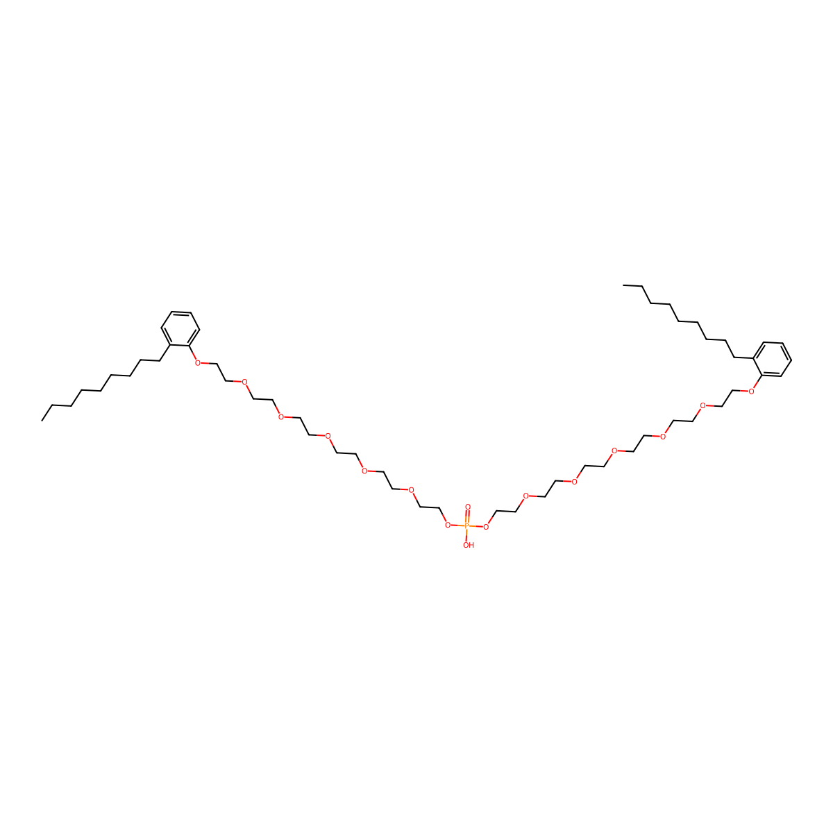 3,6,9,12,15-Pentaoxaheptadecan-1-ol, 17-(nonylphenoxy)-, 1,1'-(hydrogen phosphate) molecular structure, CAS 66172-79-0