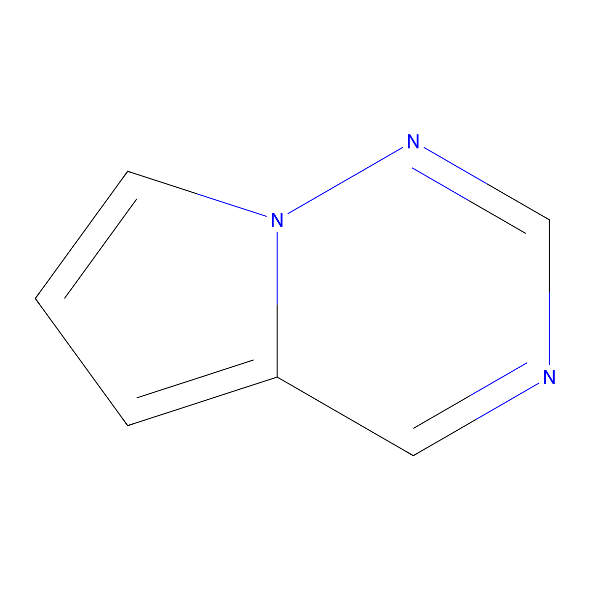 Pyrrolo(2,1-f)(1,2,4)triazine molecular structure, CAS 66173-26-0