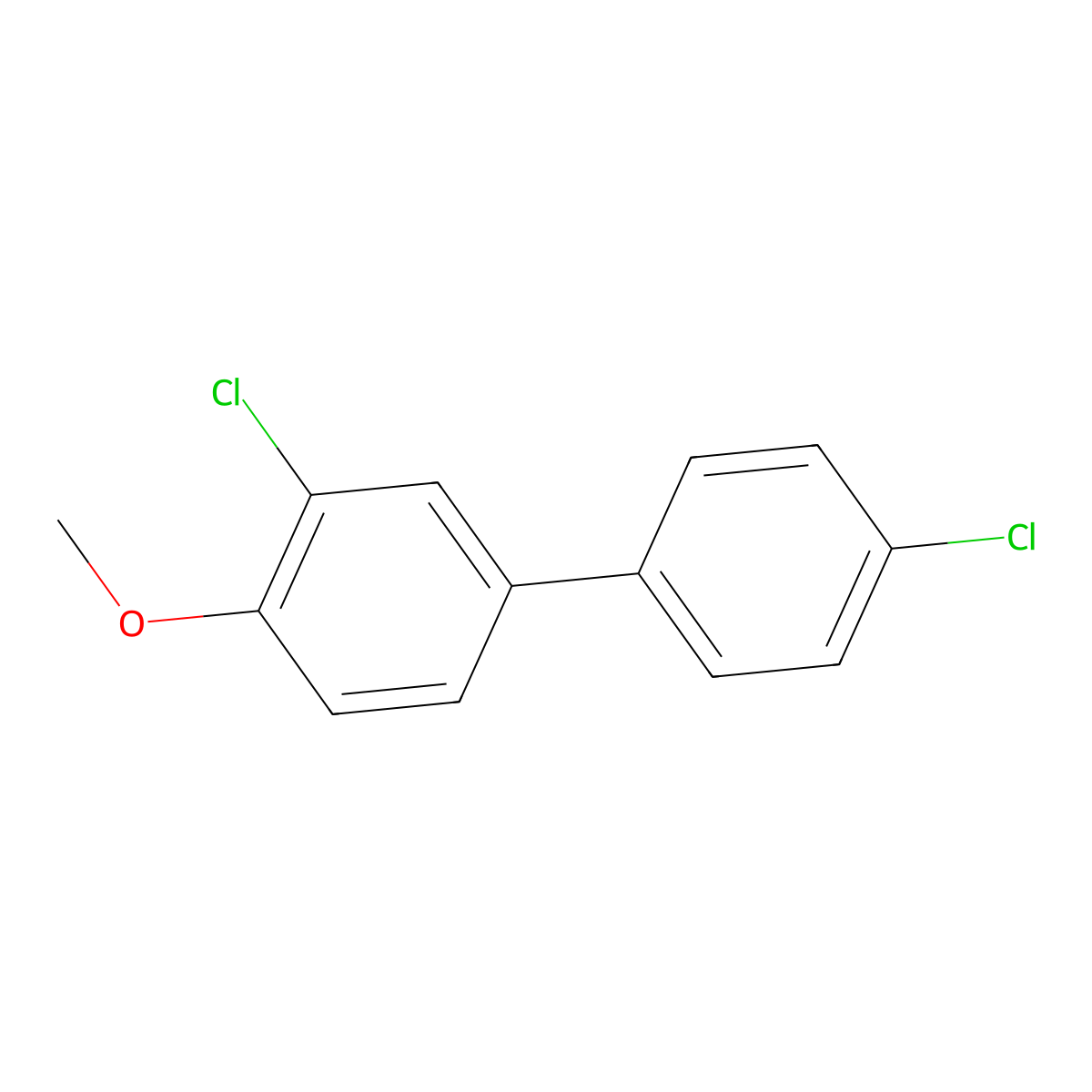 3,4'-Dichloro-4-methoxy-1,1'-biphenyl molecular structure, CAS 66175-38-0