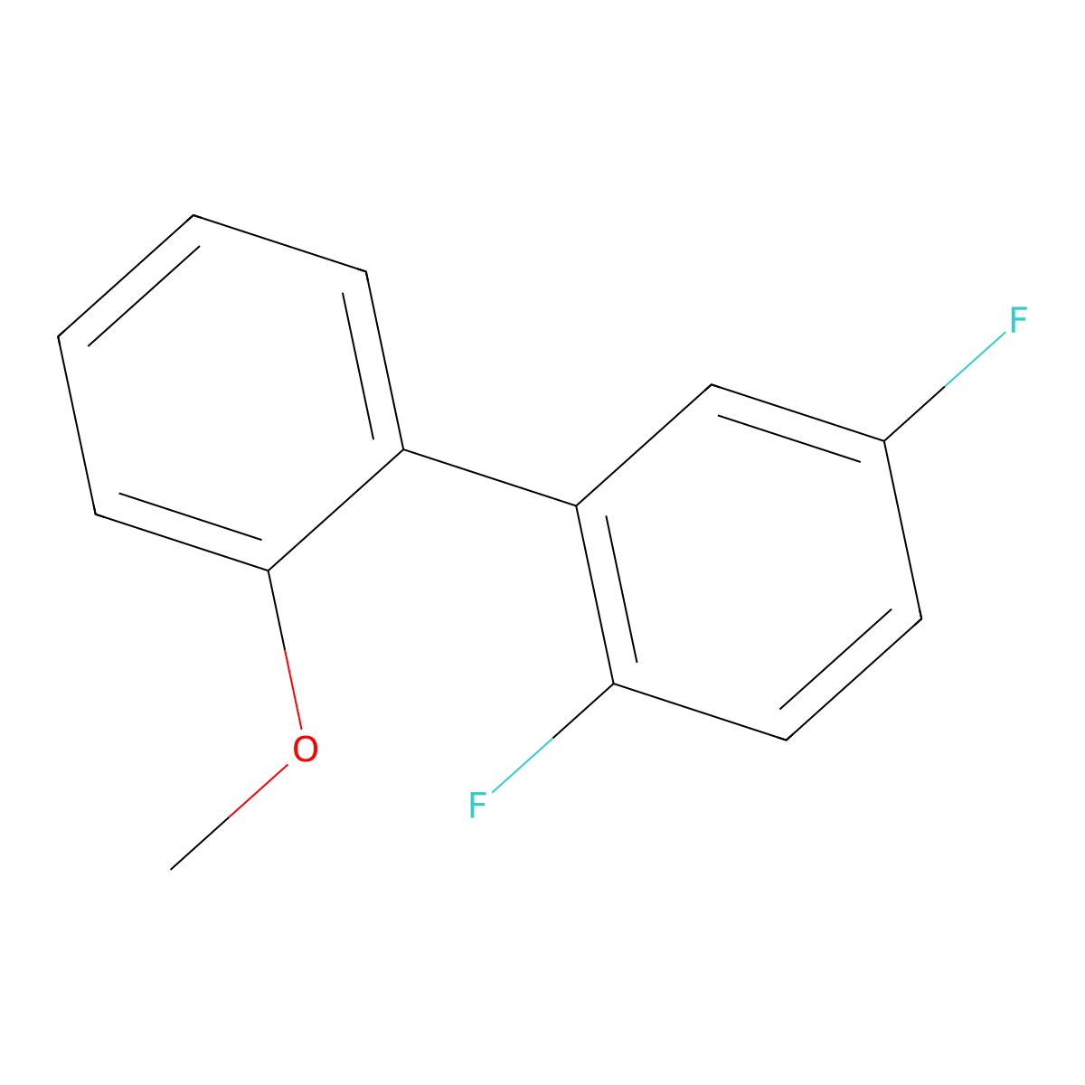 2,5-Difluoro-2'-methoxy-1,1'-biphenyl molecular structure, CAS 66175-44-8