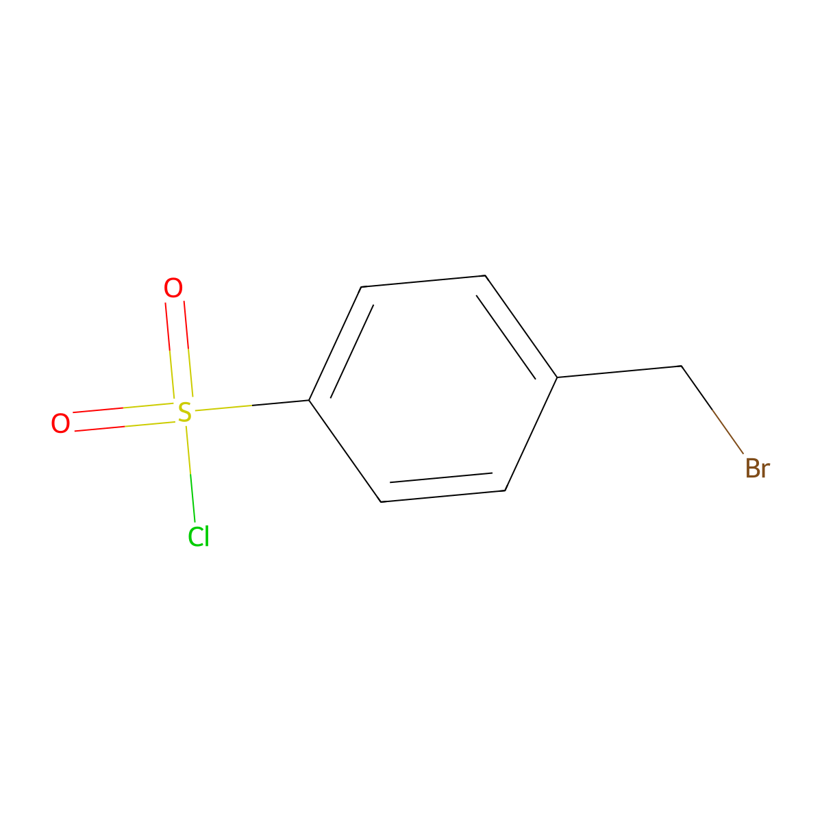 4-(Bromomethyl)benzenesulfonyl chloride molecular structure, CAS 66176-39-4
