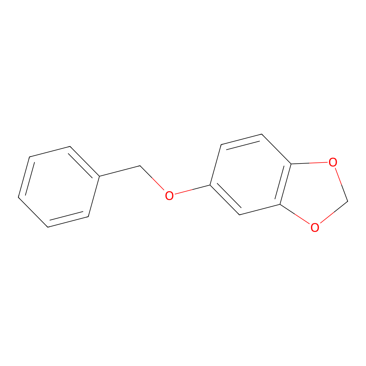 1,3-Benzodioxole, 5-(phenylmethoxy)- molecular structure, CAS 66177-24-0