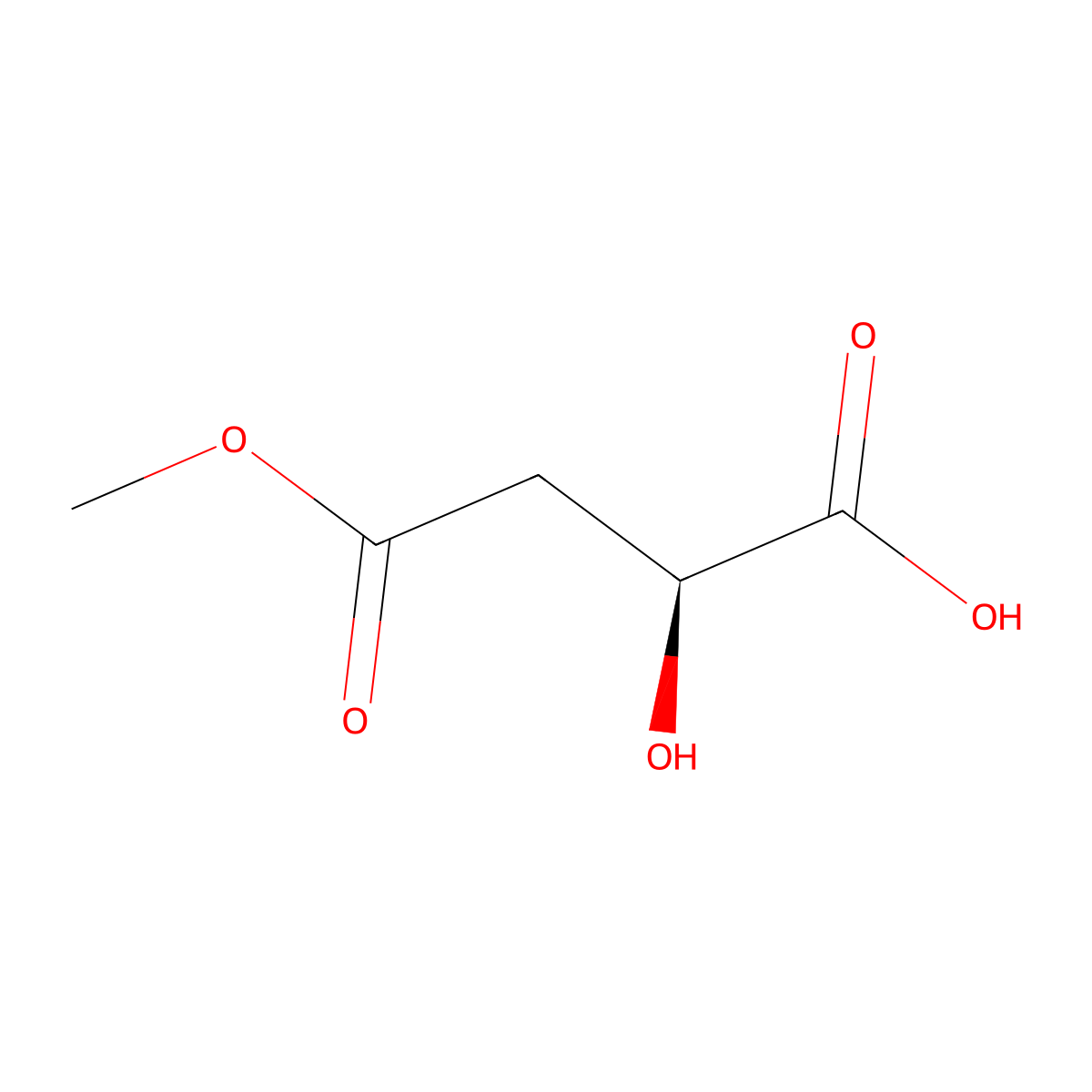 Malic acid 4-Me ester molecular structure, CAS 66178-02-7