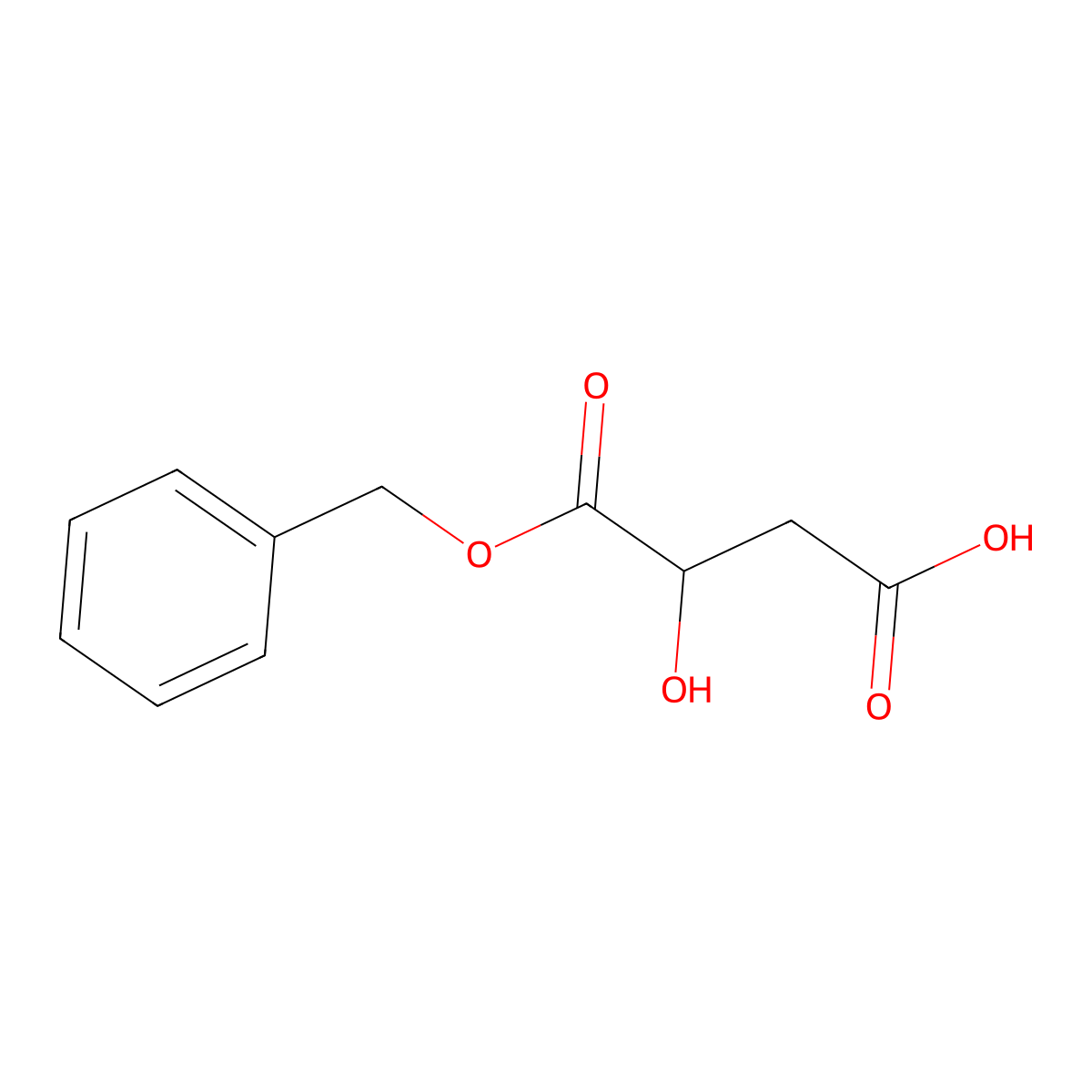 1-(Phenylmethyl) (2S)-2-hydroxybutanedioate molecular structure, CAS 66178-04-9