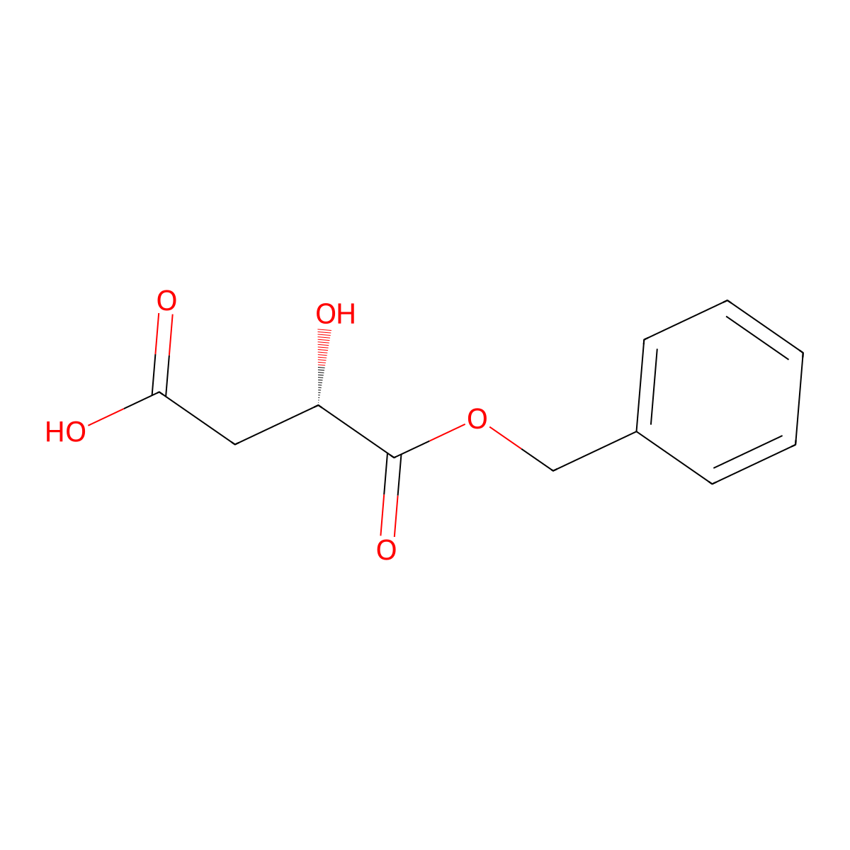 1-(Phenylmethyl) (2S)-2-hydroxybutanedioate molecular structure, CAS 66178-04-9