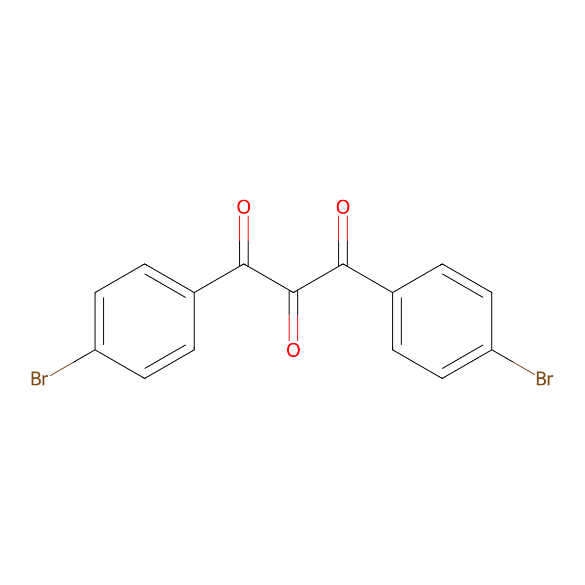 1,3-Bis(4-bromophenyl)-1,2,3-propanetrione molecular structure, CAS 66178-11-8