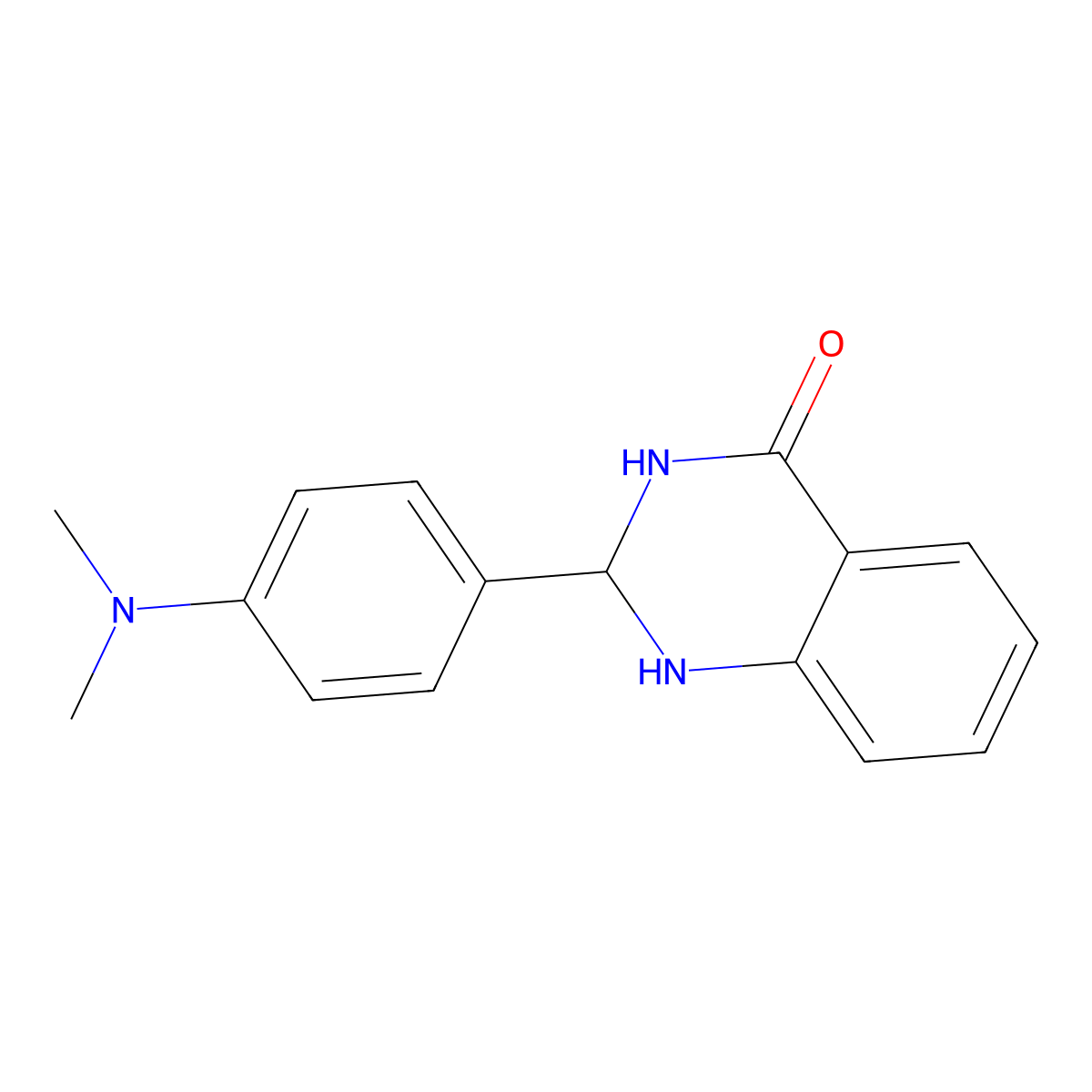 2-(4-(dimethylamino)phenyl)-2,3-dihydroquinazolin-4(1H)-one molecular structure, CAS 66181-66-6