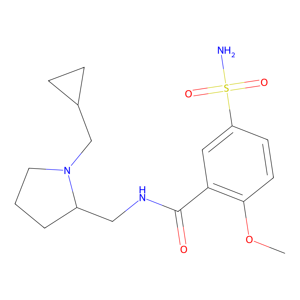 Cipropride S enantiomer molecular structure, CAS 66183-70-8