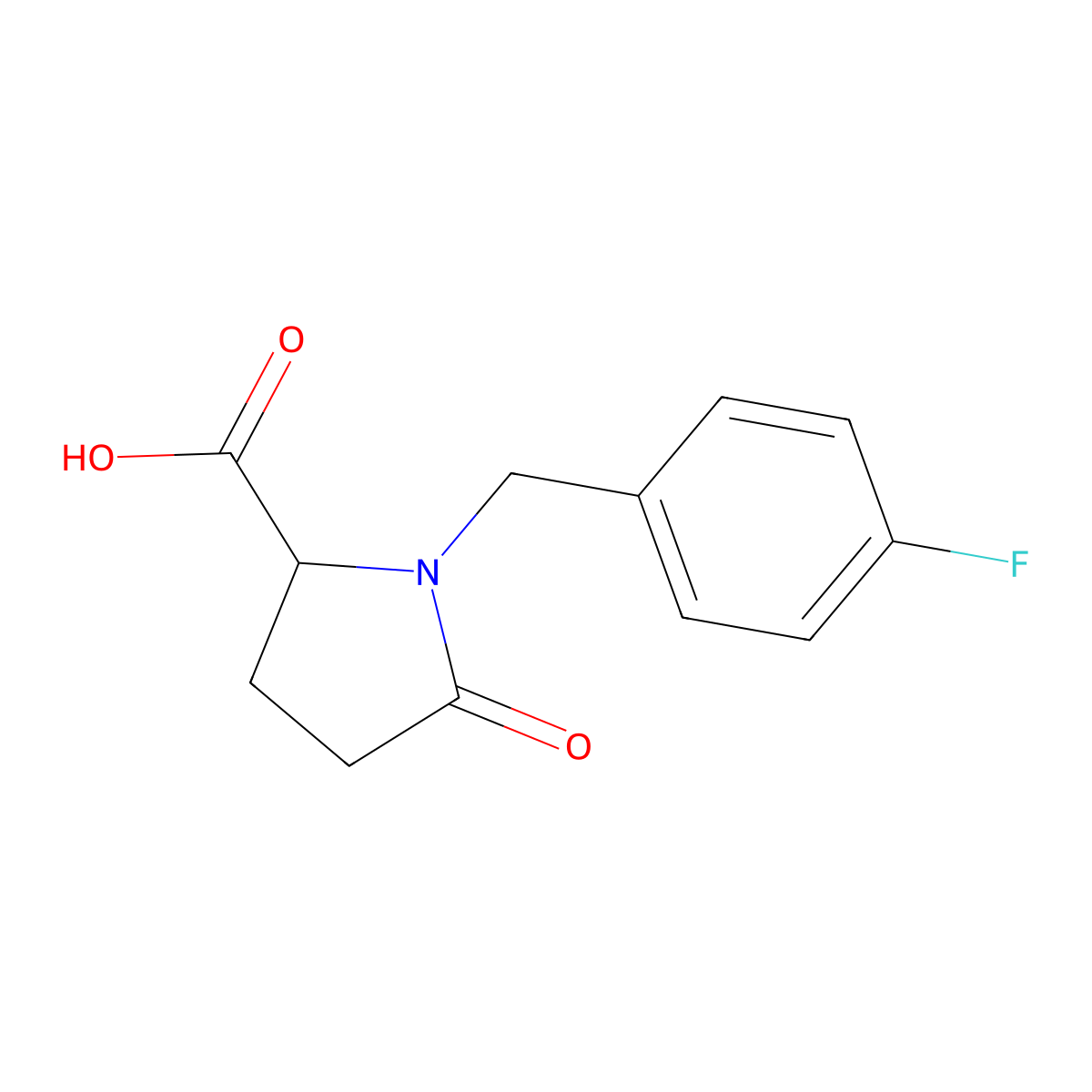 1-(4-Fluorobenzyl)-5-oxoproline molecular structure, CAS 66183-72-0