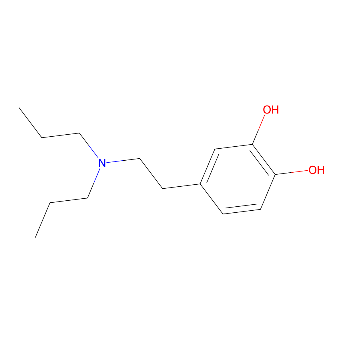 N,N-di-n-propyldopamine molecular structure, CAS 66185-61-3