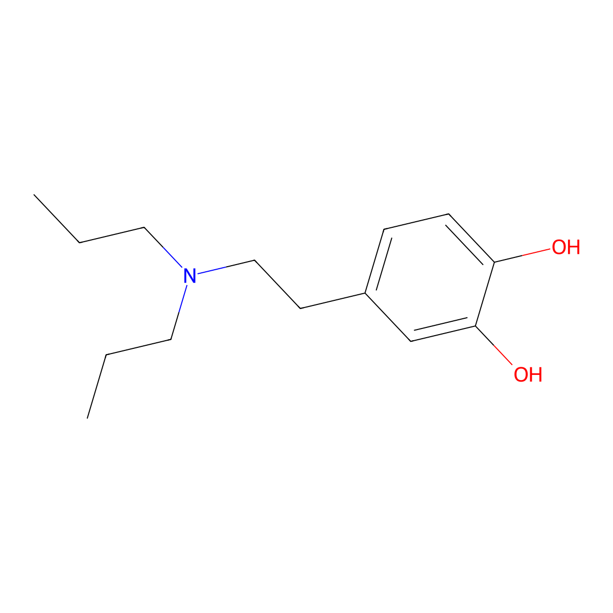 N,N-di-n-propyldopamine molecular structure, CAS 66185-61-3
