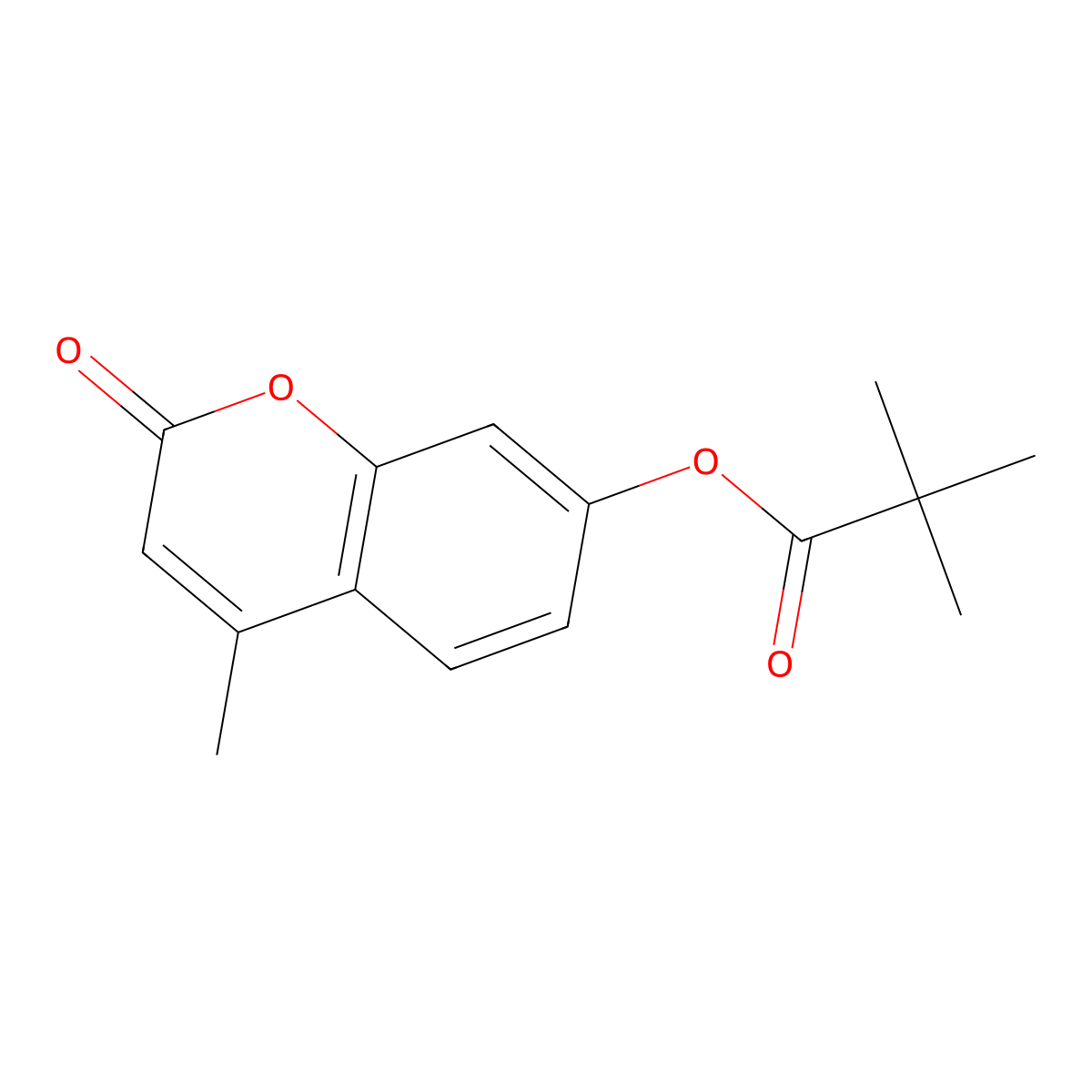 4-methyl-2-oxo-2H-chromen-7-yl pivalate molecular structure, CAS 66185-69-1